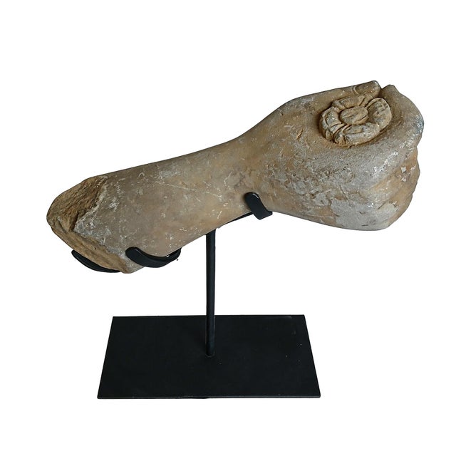Reclaimed Khmer Sculpture Fragment, Early 20th Century For Sale - Image 11 of 17