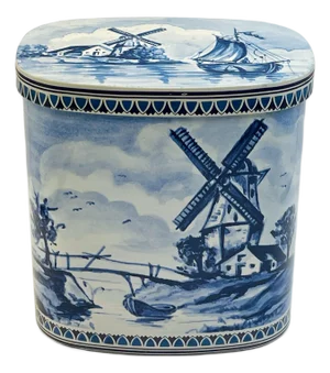 1960’s Blue & White Scenic Tin Box