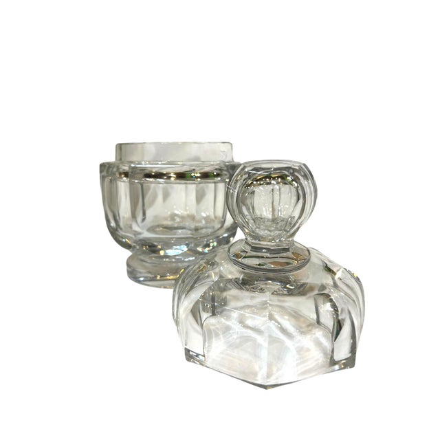 Traditional Vintage Cut Crystal Covered Jar For Sale - Image 3 of 4