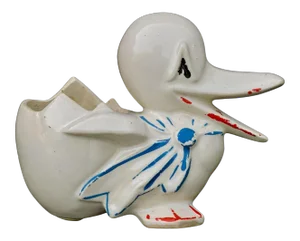 Vintage Porcelain Duck & Egg Bird Indoor Planter by McCoy