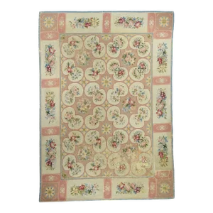 Antique Needle Point Rug 6'0" X 9'0"