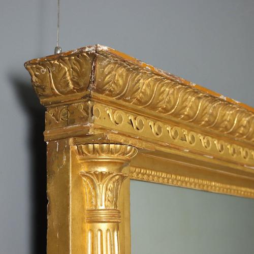 Antique Restoration Carved Gilded Wood Mirror, Italy, 19th Century For Sale - Image 6 of 10
