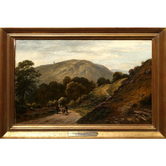 Llangollen, North Wales Julius Godet Year: 1879 Size: 12 in. x 18 in. Framed size: 15 x 21.5 inches Oil on Canvas, signed...