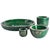 Silver Overlay Green Ceramic Set from C&P Firenze, Italy, 1950s, Set of 4 For Sale - Image 12 of 12
