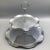 Dorothy Thorpe Style Glass 2 Tiered Serving Tray With Textured Silver Bottoms and Ruffled Edge For Sale - Image 13 of 13