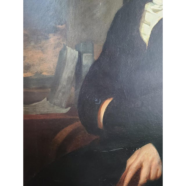 Antique Early 19th Century Oil Painting Portrait of a Handsome Sea Captain For Sale In Los Angeles - Image 6 of 18