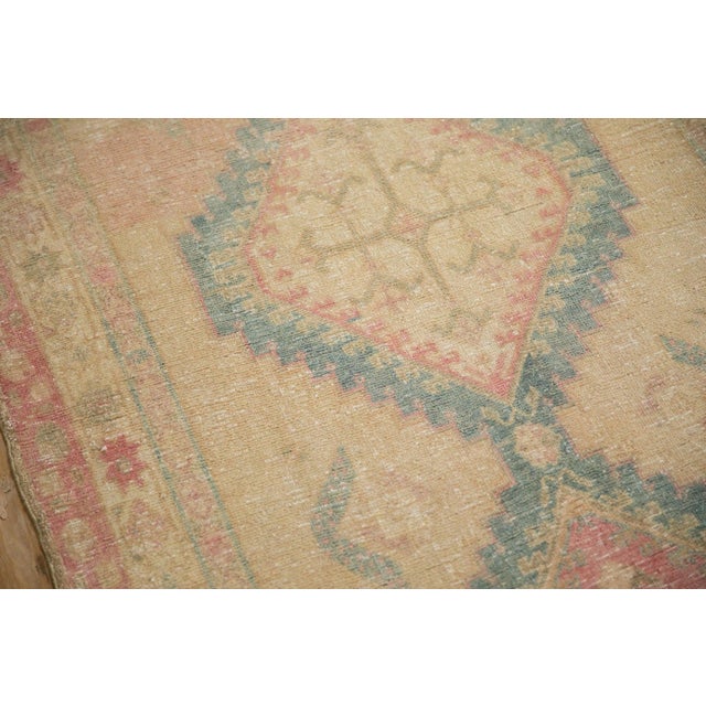 Sky Blue Vintage Distressed Serab Rug Runner - 3'6" x 8'1" For Sale - Image 8 of 12