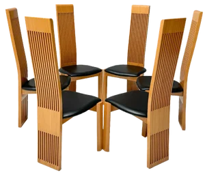 High Back Dining Room Chairs by Pietro Costantini, 1980s, Set of 6