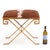 Gilt Iron Bench Upholstered in New Cowhide. Contemporary. For Sale In Philadelphia - Image 6 of 7