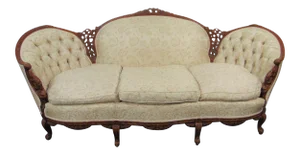 Louis XV Style Carved Walnut Sofa
