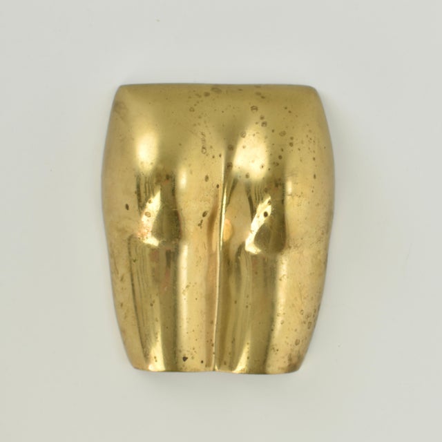 Mid-Century Modern Late 20th Century Mid Century Modern Brass Wall Nude Sculpture For Sale - Image 3 of 9