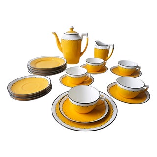 Art Deco Coffee Service in Porcelain from Suisse Langenthal, Switzerland, 1930s, Set of 22 For Sale