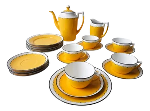 Art Deco Coffee Service in Porcelain from Suisse Langenthal, Switzerland, 1930s, Set of 22