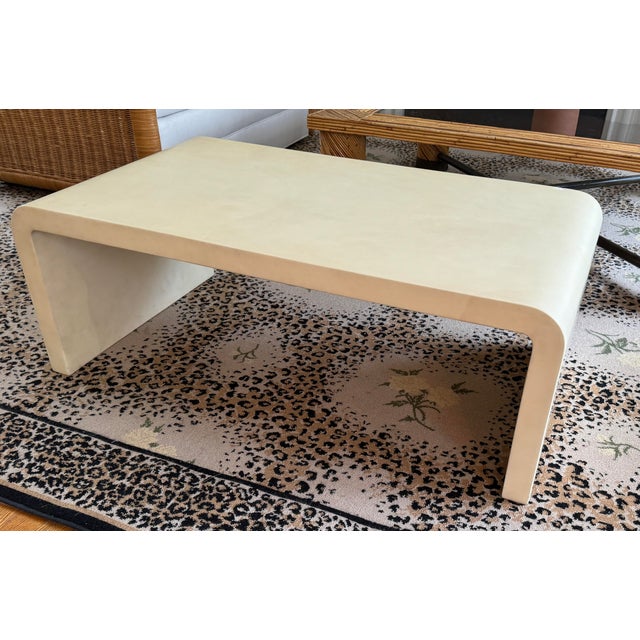 Karl Springer Goatskin Waterfall Table For Sale In Miami - Image 6 of 12