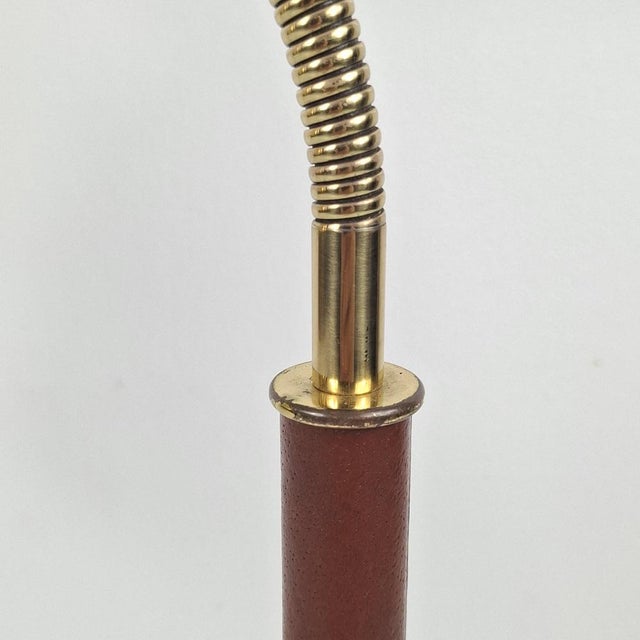 Table Lamp in Brass and Leather by Josef Frank for J.T. Kalmar, 1950s For Sale - Image 10 of 18
