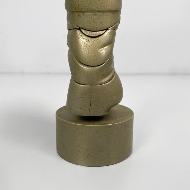 Spanish Nickel-Plated Metal Sculpture of Mini David by Miguel Berrocal, 1968-70 For Sale - Image 10 of 15