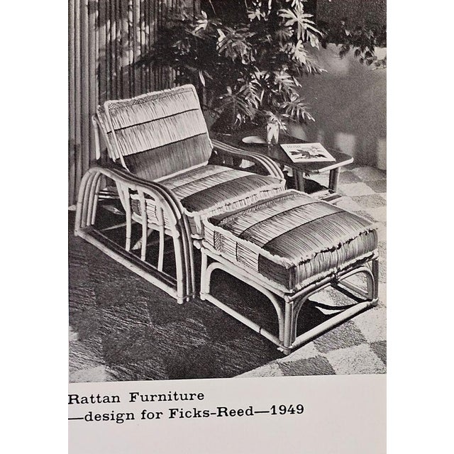 Restored 3-Strand 3 Seat Rattan Sectional Sofa by Paul Laszlo for Ficks Reed For Sale - Image 14 of 15