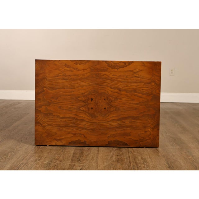 Mid 20th Century Thayer Coggin Milo Baughman Mid Century Modern Burl Wood Cube Side Table For Sale - Image 13 of 18
