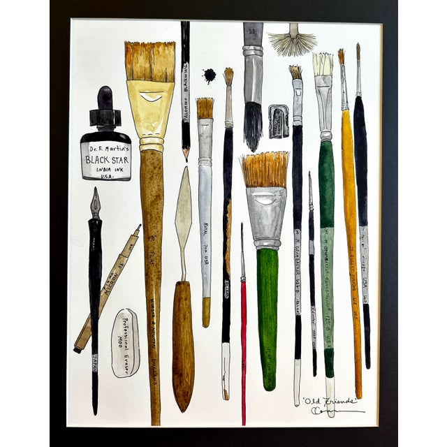 Original watercolor ink and wash Painting of my “Old Friends”. This painting was created on archival acid free watercolor...