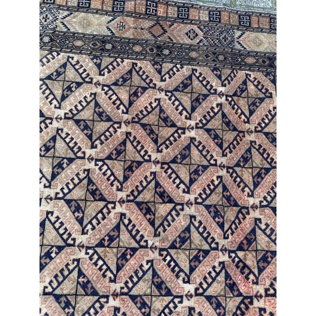 Turkmen Wool and Silk Rug, 1970s For Sale - Image 12 of 18