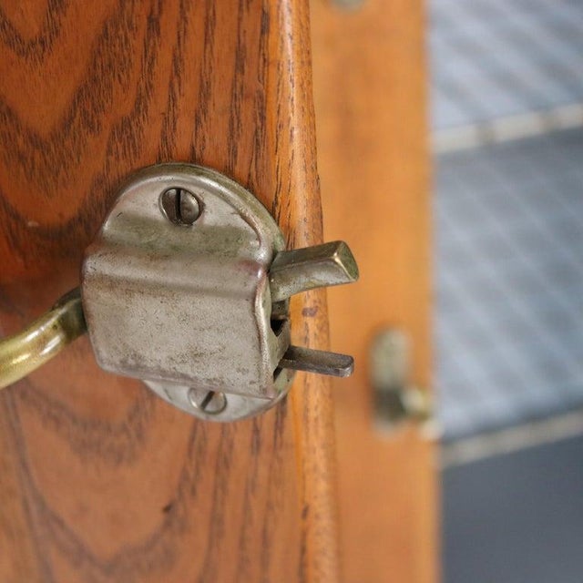 Antique Grand Rapids Refrigerator Co. Oak Three-Door Leonard Icebox Circa 1920 For Sale - Image 9 of 14