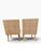 Pair of Hungarian Mid-Century Slipper Chairs by Kocséri MGTSZ | Original Swirl Pattern Fabric | Tapered Legs | 1970s For Sale - Image 10 of 16