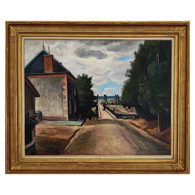 Georges Darel, Les chasseurs chez Billy, 1932, Oil on Canvas, Framed For Sale
