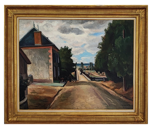 Georges Darel, Les chasseurs chez Billy, 1932, Oil on Canvas, Framed