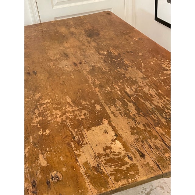 Antique Pine Farm Table For Sale - Image 11 of 13