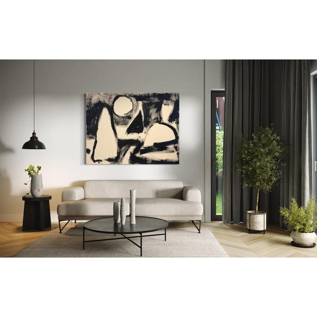 Mid-Century Modern Far Away Place, Contemporary Mid Century Modern Abstract Painting by Matt Higgins For Sale - Image 3 of 7