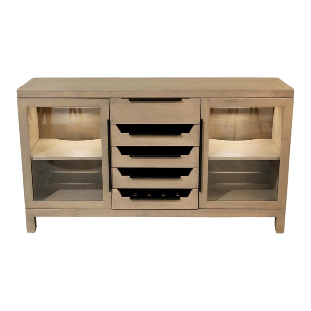 Custom Maple Server W/Wine Storage For Sale