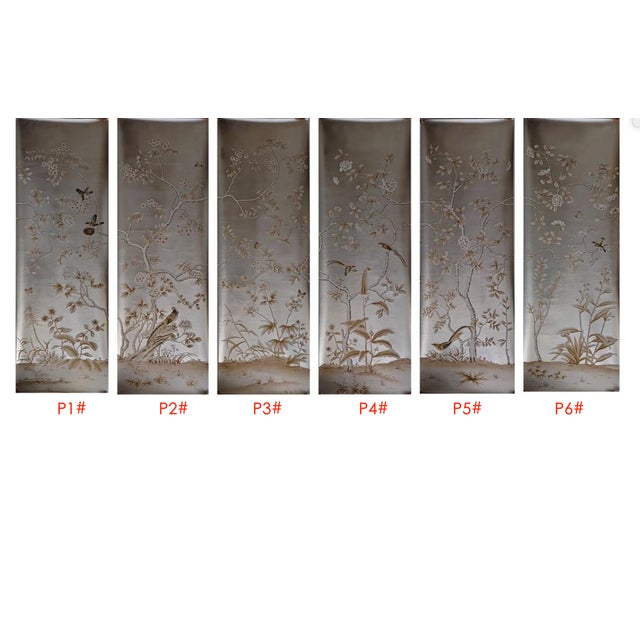 1: Hand-painted wallpaper：This luxury hand-painted wallpaper is crafted by a master artist, featuring premium gilded paper...