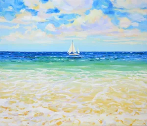 Ocean Expanses.Modern Original Painting. Arts Bound
