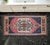 Farmhouse Vintage Turkish Rug 2x4 Pink Navy Hand Knotted Small Area Mat Accent Rug Doormat For Sale - Image 3 of 12