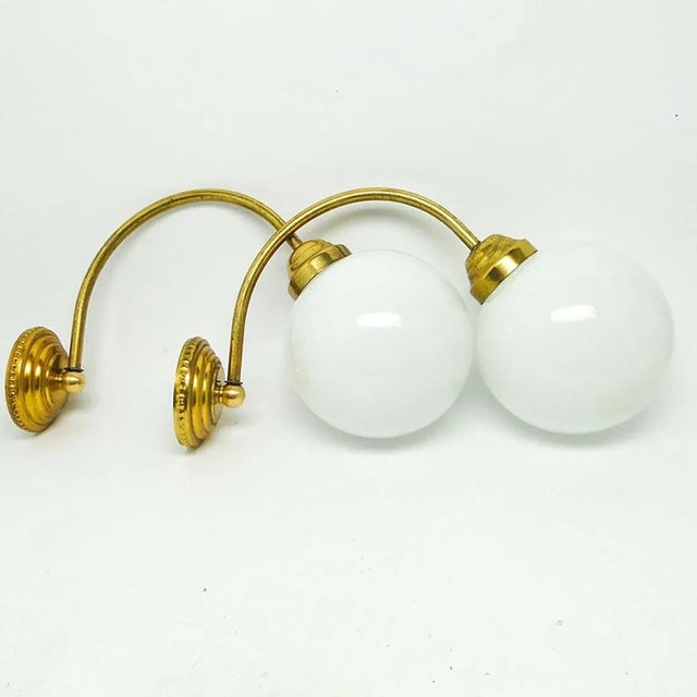 Art Deco Style Wall Lamps, Poland, 1950s, Set of 2 For Sale - Image 6 of 7