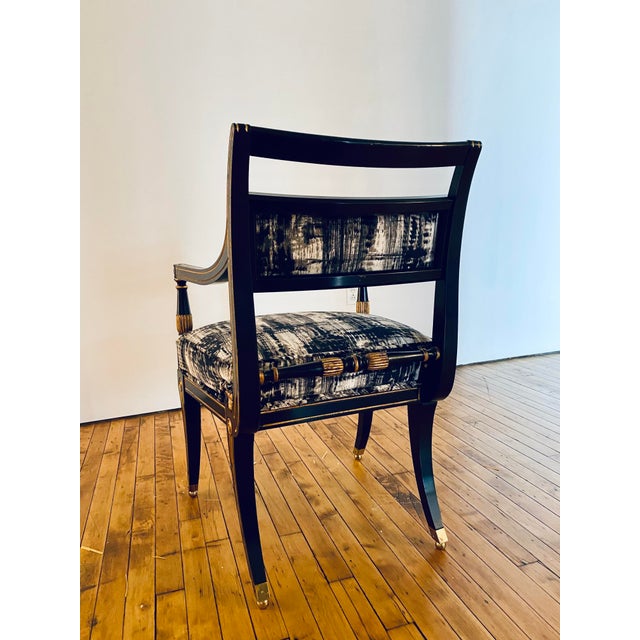 1940s Regency Greek Revival Klismos Armchair For Sale - Image 4 of 8