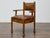 Wood Early 20th Century English Burl Wood Armchair with Leather Upholstery and Turned Disc Feet For Sale - Image 7 of 12