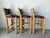Vintage Rustic Southwestern Log Bar Stools With Metal Eagle Backrests – Set of 3 For Sale In Miami - Image 6 of 12