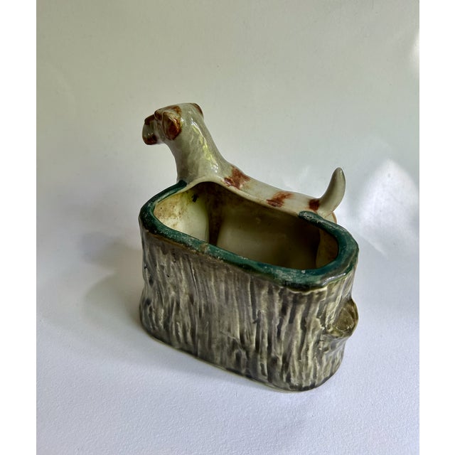 1950's Wire Hair Fox Terrier Dog Ceramic Vase, Planter For Sale - Image 12 of 17