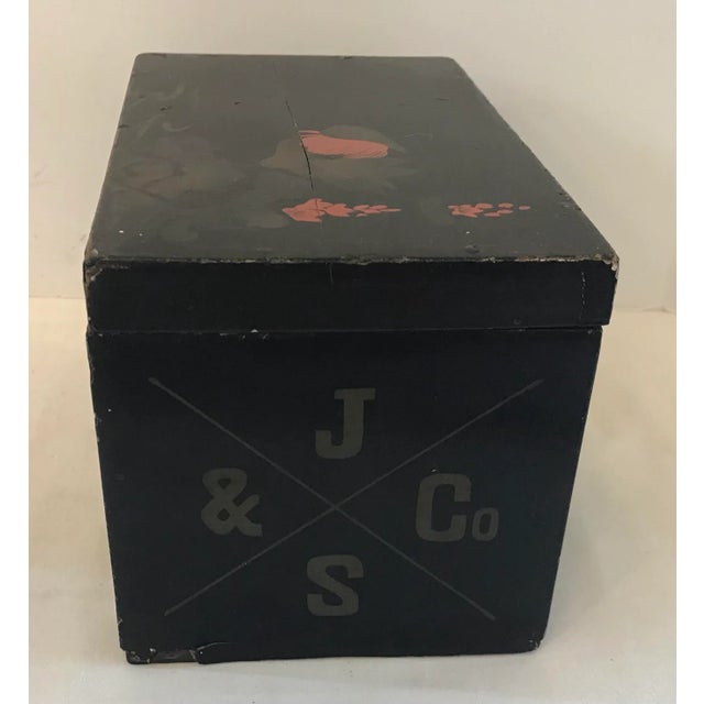 Asian Vintage Laquered Tea Caddy Box For Sale - Image 3 of 8