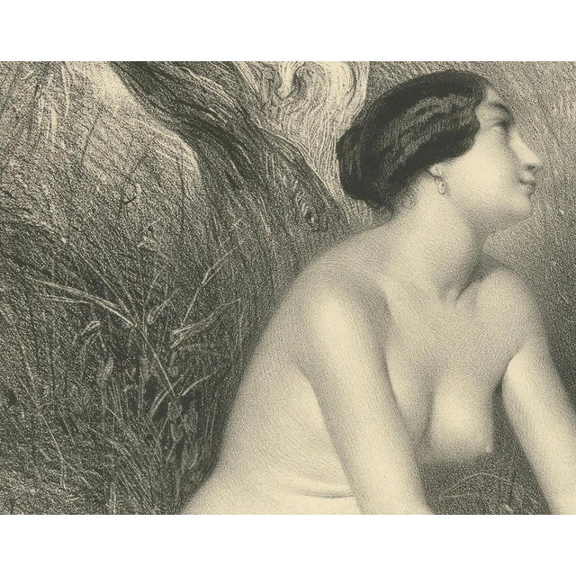 After Chassériau, Les Sylphides, Nudes at the Water's Edge, Lithograph, 1840 For Sale - Image 5 of 9