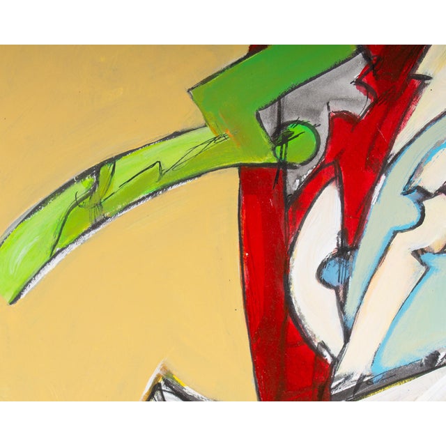 Abstract Acrylic and Watercolor on Paper Painting by James L. Bruch For Sale - Image 4 of 9