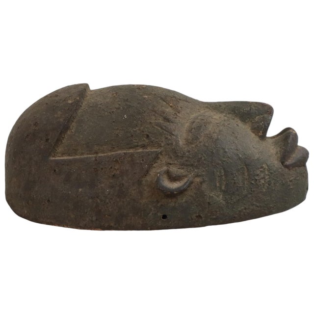 Vintage African Ceremonial Tribal Art Wooden Mask For Sale - Image 11 of 12