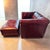 American Leather Vintage Chesterfield "Man and a Half" Leather Chair and Matching Ottoman, Meticulously Handcrafted by Distinction Furniture of North Carolina. For Sale - Image 4 of 9