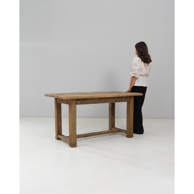 1920s French Oak Dining Table In Original Patina For Sale - Image 11 of 18