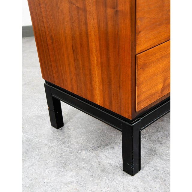 Mid Century Modern Dresser Credenza Dixie 9 Drawer Vintage Walnut Danish Drexel For Sale - Image 9 of 10