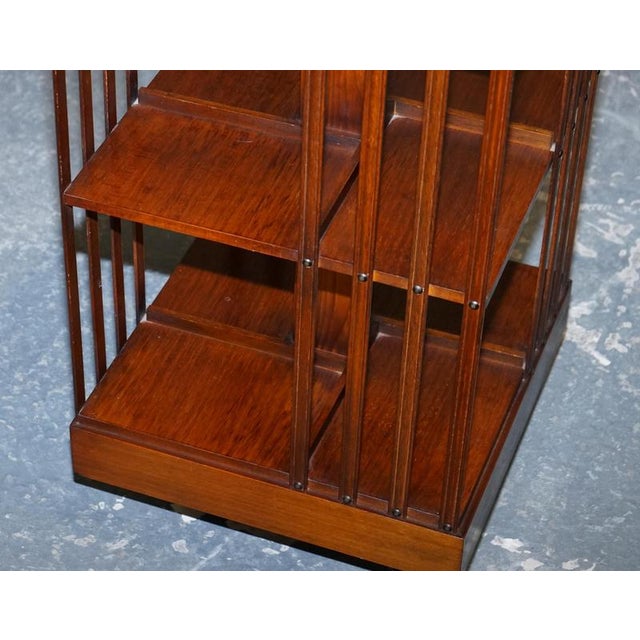VintageTop Revolving Bookcase in Burr Walnut For Sale - Image 10 of 16