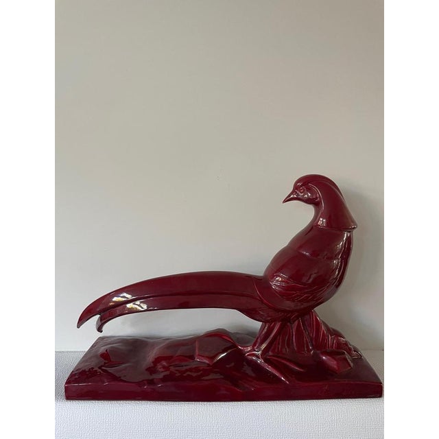 Vintage Art Deco Ceramic Pheasant from Saint Clement, 1930s For Sale - Image 12 of 15