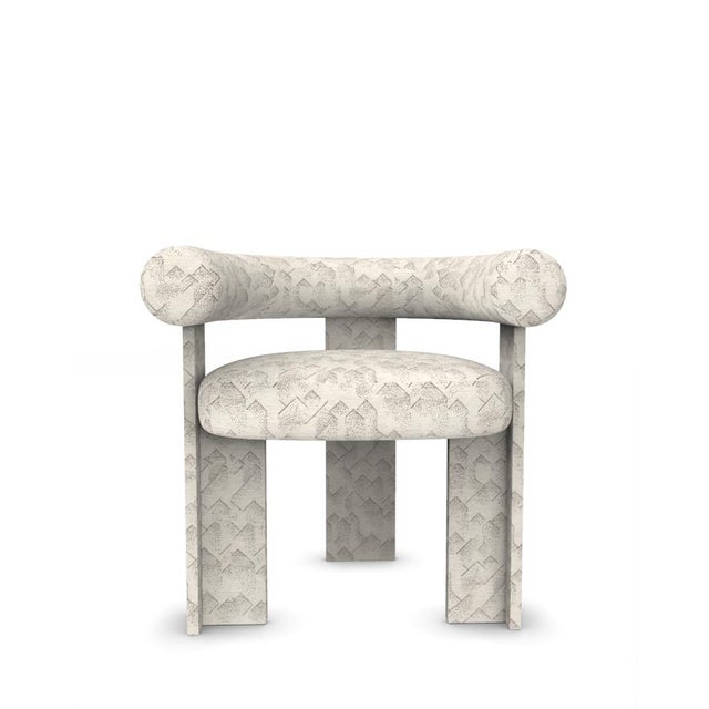 Collector Modern Cassette Chair in Graphite Ivory Fabric by Alter Ego For Sale - Image 6 of 6