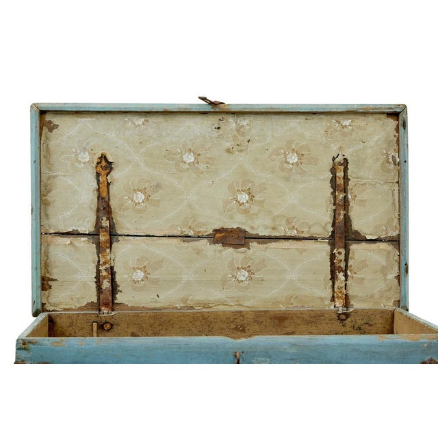 Swedish Painted Pine Coffer, 1860 For Sale - Image 11 of 12